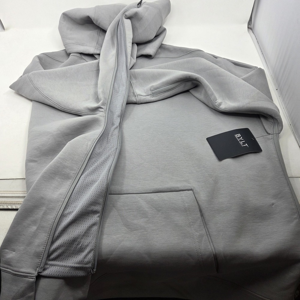 NEW BYLT Roam Knit Adapt Pullover Hoodie Sweatshirt Mens XL Gray Activewear NWT - Picture 8 of 10